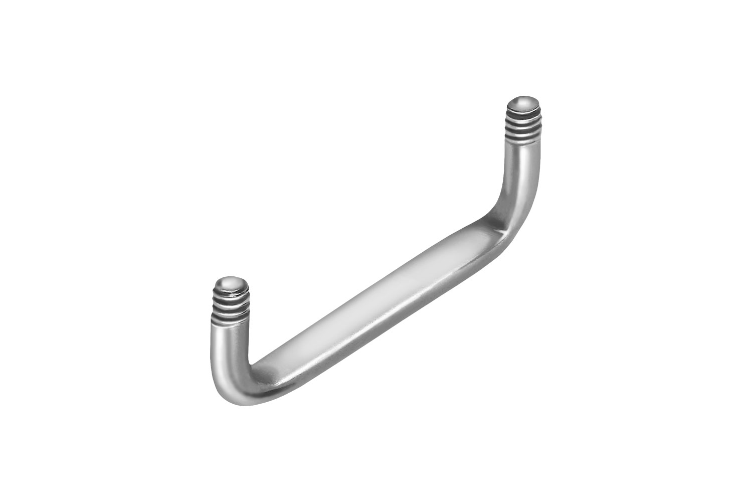 Titan Surface Barbell Piercing FLACH (90 Grad) ohne Kugeln